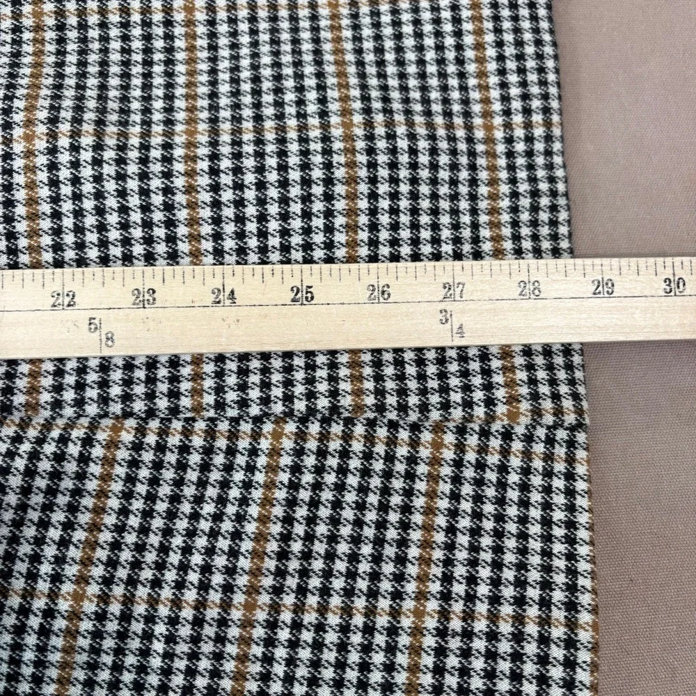 Old Navy Blazer Womens L‎ Brown Houndstooth Plaid Stretch Professional Academia